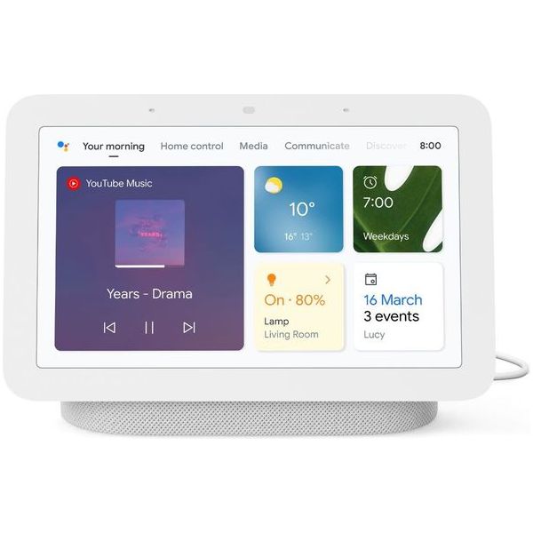 GOOGLE Nest Hub 2nd Gen Smart Display with Google Assistant - Chalk